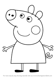 Learn How To Draw Peppa Pig From Peppa Pig Peppa Pig Step By Step Drawing Tutorials Peppa Pig Painting Peppa Pig Drawing Peppa Pig Colouring