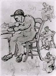 Sheet With People Sitting On Chairs Vincent Van Gogh Van Gogh Van Gogh Drawings Van Gogh Museum