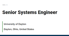 Senior Systems Engineer job with University of Dayton | 37652391