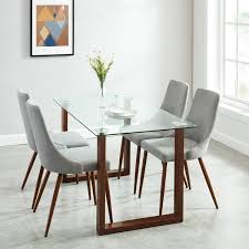 Round glass top dining room sets in rattan or powder coated metal are a great way to upgrade a breakfast. Contemporary Glass Metal Dining Table Overstock 29976187