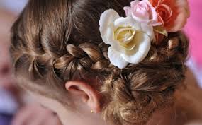 Flower with little girls updo hairstyles for wedding and homecoming. 1001 Ideas For Adorable Hairstyles For Little Girls