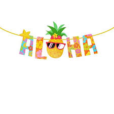 Looking for inspiration for a hawaiian party theme? Tropical Luau Theme Party Decorations Aloha Pineapple Banner 2 Pcs Hawaiian Luau Colorful Summer Beach Tropical Party Supplies Photography Props Party Banner Grass Hula Skirt Dance Dresse Buy Online At Best Price In