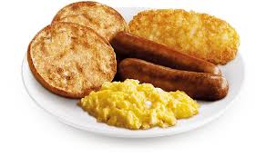 A Complete Breakfast To Kick Start Your Morning Delicious Scrambled Eggs Grated Cheese And Diced Bacon To Go Mcdonalds Big Breakfast Big Breakfast Cafe Food