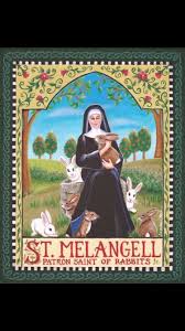 St Melangell Patron Saint Of Rabbits Bunny Art Rabbit Art Cute Bunny