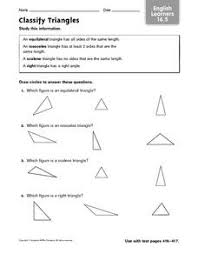 I am using with my low ability year 9's as a refresher on the properties of the shape. Classifying Triangles Lesson Plans Worksheets Lesson Planet