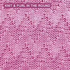 By knitting first one row plain and then turning back and knitting it purl. Shadow Chevron Knitting In The Round Knit Purl Stitches