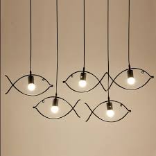 Retro Pendant Light Indoor Lighting Vintage Led Lights Metal Iron Fish Lampshade Warehouse Style Light Fixture Pendant Lights Aliexpress