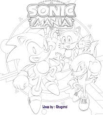 Sonic mania coloring pages knuckles mighty the armadillo tails ray the flying squirrel. Sonic Mania By Shugorei Ookami On Deviantart