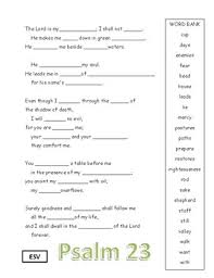 Choose your favorite the 23rd psalm designs and purchase them as wall art, home decor, phone cases, tote bags, and more! 23 Psalm Worksheets Teaching Resources Teachers Pay Teachers