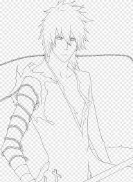 Ichigo Kurosaki Line Art Byakuya Kuchiki Bleach Character Ichigo Kurosaki White Face Png Pngegg