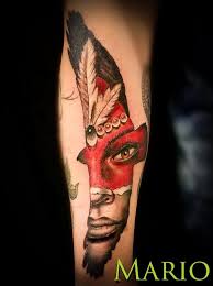 Their women were tattooed according to rank and status in life, usually across their faces. Native American Woman In Hawk By Mario Padilla Tattoonow
