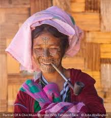18_Portrait Of A Chin Muun Woman With Tattooed Face by John Wallington