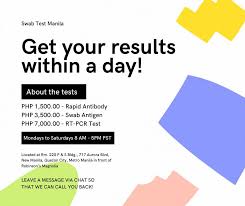 Swab Test Manila Swab Test Mnl Price Facebook