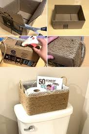 Diy Rope Basket Upcycle Your Old Box Into The Perfect Storage Solution Organize Your Bathroom Or Your Home With This G Diy Rope Basket Rope Basket Diy Basket