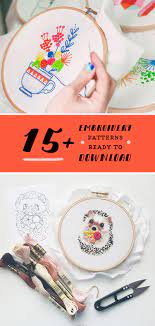 I like the simple designs in it. 15 Hand Embroidery Patterns Ready For You To Download And Sew