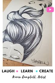 Need Some Toned Paper Or Copic Marker Art Drawing Ideas Learn How To Draw Long Wavy Hair With Realistic Highlights Copic Marker Art Marker Art Toned Paper