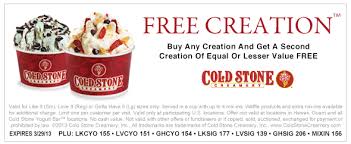 Second Ice Cream Free At Cold Stone Creamery Coupon Via The Coupons App Cold Stone Creamery Cold Stone Coupons Cold Stone Ice Cream