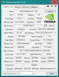 Download nvidia geforce gt 730 game ready driver v.461.40. Geforce Gt 730 Don T Run Game Smoothly On My Pc Tom S Hardware Forum