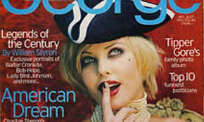Editor victoria's comment~ this the most bizarre covers of john f. How Jfk Jr Launched Charlize Theron S Career By Casting Her As George Magazine Cover Girl Daily Mail Online