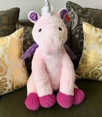 I love the homemade look, the cute stripes and patterns and colors, and the adorable little eyes they all they're colorful without being over the top, and they go very nicely with the pink hooves and horn. Hugfun 22 Unicorn Pegasus Plush Big Pink Large Stuffed Animal Toy Horse New Ebay Large Stuffed Animals Unicorn Plush Pet Toys