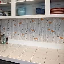 birds & birch backsplashes