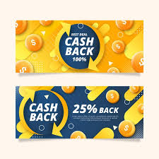 6% cashback on hotels in the united states. Free Vector Cashback Banner Template
