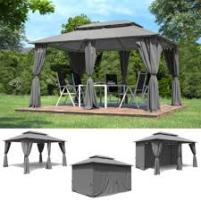 Garten Pavillon 3x4m Metall Gartenmoebel Partyzelt Gazebo Pavillion Gartenzelt Garten Pavillon Pavillon Pavillon 3x4m