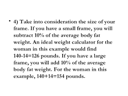 Ideal Weight For Large Frame Woman Damnxgood Com