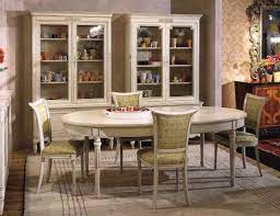 Rated 4.5 out of 5 stars. Charme Colors Meloir Italian French Painted Cream Oval Dining Table Dark Wood Dining Table White Dining Room Dining Table