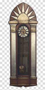 Art Deco Brown And Gray Wooden Grandfather S Clock Transparent Background Png Clipart In 2021 Art Deco Transparent Background Art