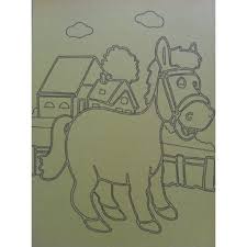 De eerste kleurplaat van biba boerderij (1)! Kleurplaat Paard Met Boerderij Paarden Feestje Naar Wens