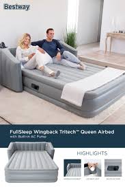 fullsleep wingback tritech queen airbed air mattress frame bed frame mattress king mattress frame