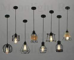 The newest member of the e.l.k. Vintage Industrial Metal Cage Black Cafe Loft Bar Pendant Light Lamp Shade Moonlight Retail