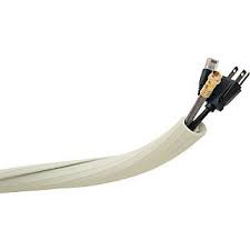12 Flexi Cable Wrap White Electrical Cord Covers Electronic Cables Flexi