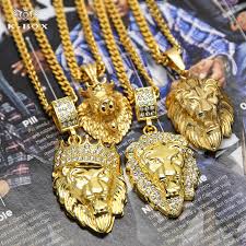 Be the king of the bedroom! 4 Design Mens Gold Lion King Crown Head Leo 3d Animal Pendant Charm With 27 5 Inch Cuban Chain Necklace Hip Hop Jewelry Designer Necklace Necklace Designerhip Hop Jewelry Aliexpress