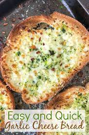 Easy And Quick Garlic Cheese Bread Recipe Garlic Cheese Bread Homemade Garlic Bread Garlic Bread