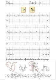 J'avais préparé, avant d'attaquer mon remplacement actuel, des fiches pour l'apprentissage systématique de la cursive i.e. Epingle Sur French Cursive