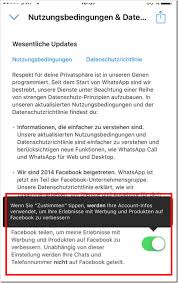 Da der konzern aber weiterhin an seinen neuen nutzungsbedingungen. So Hinderst Du Whatsapp Daran Deine Daten Mit Facebook Zu Teilen