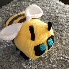 T​he friendly red fox make a crochet monkey and you'll make someone smile. Minecraft Bee Crochet Pattern Amigurumi Bee Minecraft Plush Etsy