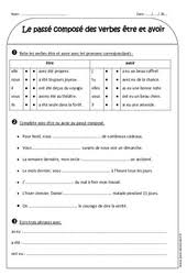 L'imparfait, le passé simple ou le passé composé. Passe Compose Ce1 Cycle 2 Exercice Evaluation Revision Lecon