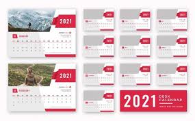 2021 Desk Calendar Template In 2020 Desk Calendar Template Colorful Business Card Business Card Mock Up