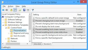 How To Restrict Users From Customizing Lock Screen In Windows 8 And Later Askvg It will not work, until you close the group policy editor. customizing lock screen in windows 8