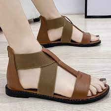 The key to styling these. Gladiator Sandals Women Flat Low Heel Platform Summer Peep Toe Casual Hollow Beach Shoes Solid Femal Womens Gladiator Sandals Womens Sandals Luxury Shoes Women