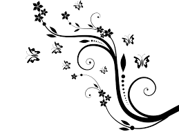 Meskipun tidak diberi warna namun garis dan motif yang dibuat cukup menggambarkan keindahan yang natural. Wallpaper Desktop Windows7 40 Floral Ornament Format Cdr Gratis Gambar Bunga Desain Bunga Gambar