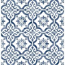Geometric navy and white wallpaper. Geometric Blue Wallpaper Home Decor The Home Depot