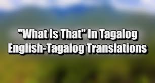 (tagalog localizations are only translated by native tagalog speakers, etc.) we will select the best translator according to expertise, staffs are assigned according to difficulty level and dispatched areas. What Is That In Tagalog English To Tagalog Translations