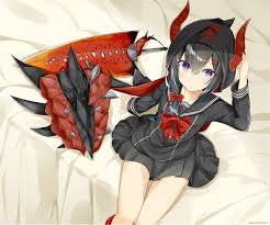 Blue eyes akuma blush anime anime girls devil horns. Wallpaper Id 117302 Anime Anime Girls Original Characters School Uniform Purple Eyes Horns