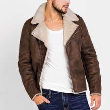 Casual Turn Down Collar Zip Up Inside Fleece Thicken Jackets For Men Fur Collar Leather Jacket Leather Jacket Men Mens Jackets