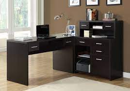 .compact</a> l desk or add a hutch or storage credenza.find an l shaped desk with return for any business office or home office setting. Amazon Com Monarch Specialties Computer Desk L Shaped Left Or Right Set Up Corner Desk With Hutch 60 L Cappuccino Furniture Decor