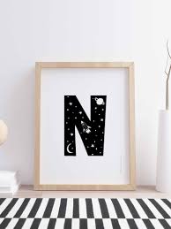 Black And White Rocket Alphabet Print Letter N For Toddler Room Decor Featuring Rocket In Black And White Space Themed Print Abc Poster Instant Download In 2020 Toddler Room Decor Toddler Boy Room Decor Alphabet Print